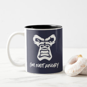 Tasse 2 Couleurs Je ne suis pas en colère, le singe
