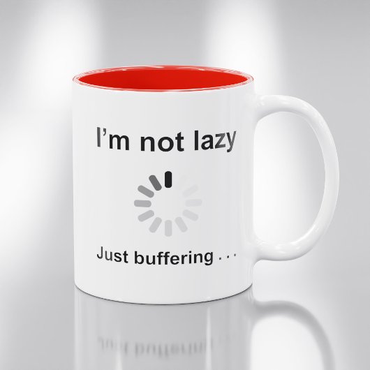 Tasse 2 Couleurs Je ne suis pas lazy - juste tamponner