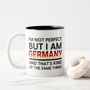 Tasse 2 Couleurs Je ne suis pas parfait mais je suis allemand drôle
