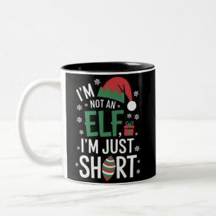 Tasse 2 Couleurs Je ne suis pas un elfe juste petit Noël Xmas drôle