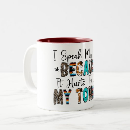 Tasse 2 Couleurs Je parle mon esprit (Devant gauche)