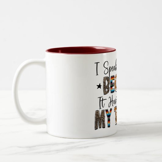 Tasse 2 Couleurs Je parle mon esprit (Gauche)