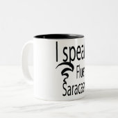 Tasse 2 Couleurs Je parle sarcasme fluent (Devant gauche)