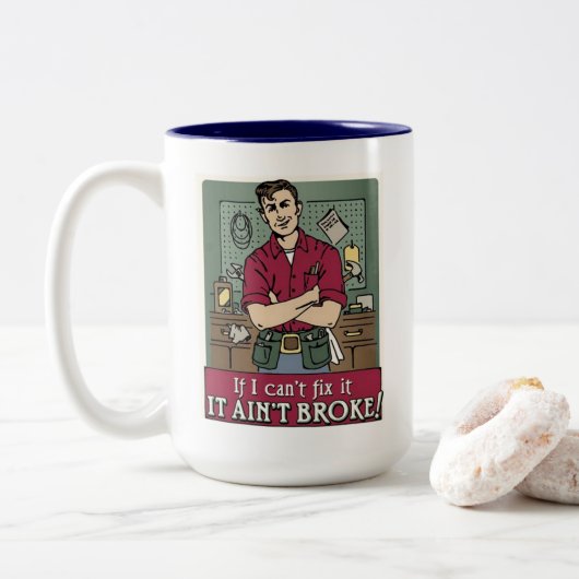 Tasse 2 Couleurs Je peux le réparer (Avec donut)