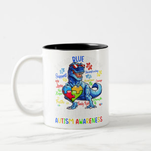 Tasse 2 Couleurs Je Porte Du Bleu Pour Ma Petite-Fille Sensibilisat