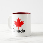Tasse 2 Couleurs Je pousse des feuilles le Canada (Devant gauche)
