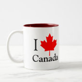 Tasse 2 Couleurs Je pousse des feuilles le Canada (Gauche)
