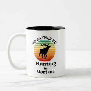 Tasse 2 Couleurs Je préfère chasser dans le Montana. Outdoorsmen