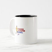 Tasse 2 Couleurs Je préfère jouer à KickBall (Devant gauche)