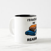Tasse 2 Couleurs Je préfère lire (Devant gauche)