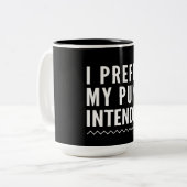 Tasse 2 Couleurs Je préfère mes calembours prévus (Devant gauche)