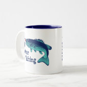 Tasse 2 Couleurs Je préfère pêcher (Devant gauche)