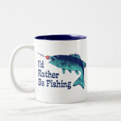 Tasse 2 Couleurs Je préfère pêcher (Gauche)
