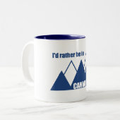 Tasse 2 Couleurs Je Préférerais Être À Canmore Mountain (Devant gauche)