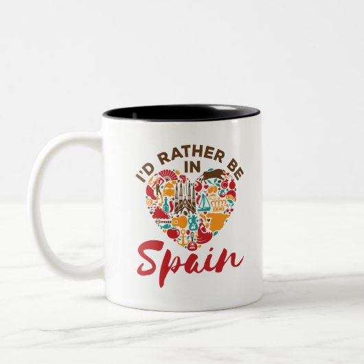 Tasse 2 Couleurs Je préférerais être en Espagne (Gauche)