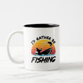 Tasse 2 Couleurs Je préférerais être la pêche Retro Sunset (Gauche)