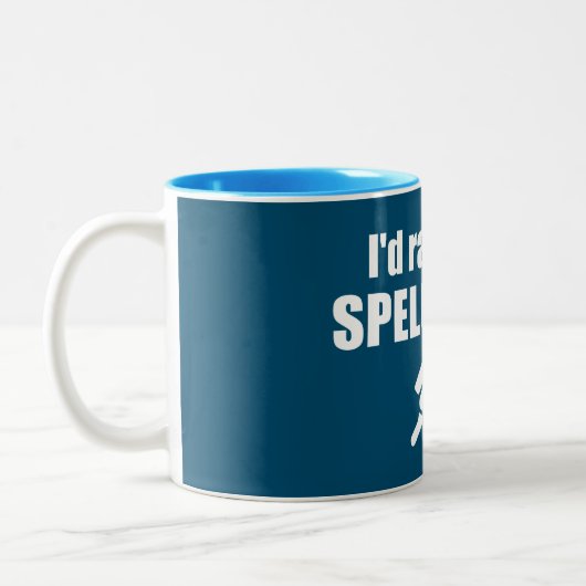 Tasse 2 Couleurs Je Préférerais Être Spelunking (Gauche)