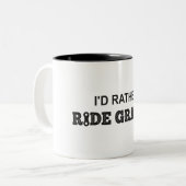 Tasse 2 Couleurs Je préférerais faire du vélo (Devant gauche)