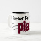 Tasse 2 Couleurs Je Préférerais Jouer Mon Piano (Devant gauche)