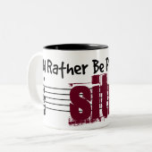 Tasse 2 Couleurs Je Préférerais Jouer Mon Sitar (Devant gauche)