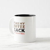 Tasse 2 Couleurs Je Prends Mon Café Noir Comme Mon Âne (Devant gauche)