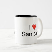 Tasse 2 Couleurs Je ❤️ samsara .. (Devant droit)