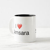Tasse 2 Couleurs Je ❤️ samsara .. (Devant gauche)