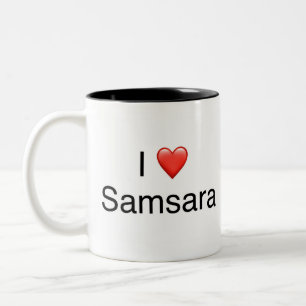 Tasse 2 Couleurs Je ❤️ samsara ..