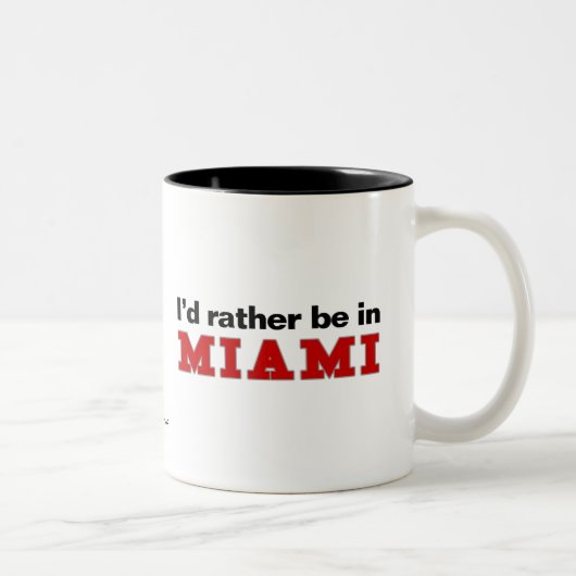 Tasse 2 Couleurs Je serais plutôt à Miami (Droit)