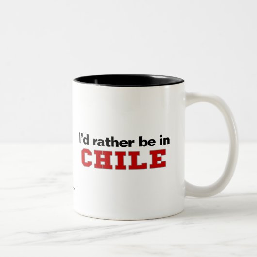 Tasse 2 Couleurs Je serais plutôt au Chili (Droit)
