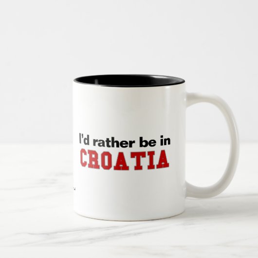 Tasse 2 Couleurs Je serais plutôt en Croatie (Droit)