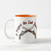Tasse 2 Couleurs Je soutiens le deuxième amendement (Gauche)