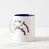 Tasse 2 Couleurs Je soutiens le deuxième amendement (Devant gauche)