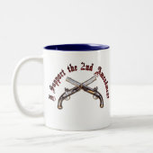 Tasse 2 Couleurs Je soutiens le deuxième amendement (Gauche)