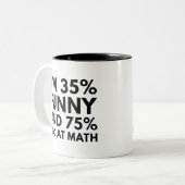 Tasse 2 Couleurs Je suis 35% drôle (Devant gauche)