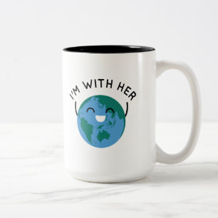 Tasse 2 Couleurs Je suis avec elle