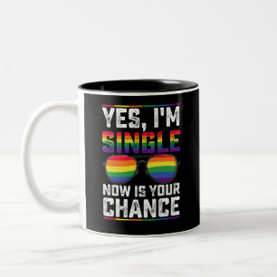 Tasse 2 Couleurs Je suis célibataire maintenant c'est votre chance