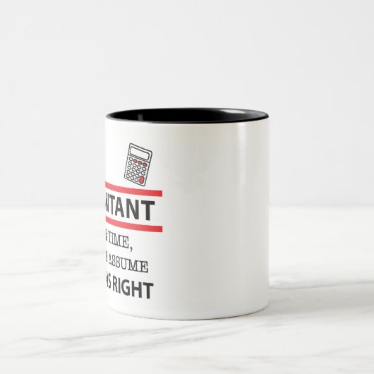 Tasse 2 Couleurs Je suis comptable comptable (Centre)