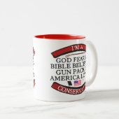 TASSE 2 COULEURS JE SUIS CONSERVATEUR (Devant droit)