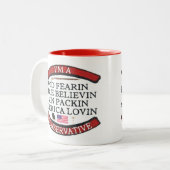 TASSE 2 COULEURS JE SUIS CONSERVATEUR (Devant gauche)