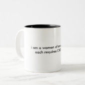 Tasse 2 Couleurs je suis des femmes de beaucoup de modes… que (Devant gauche)