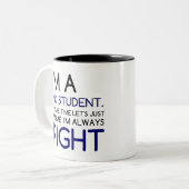 TASSE 2 COULEURS JE SUIS ÉTUDIANT EN PHD (Devant gauche)