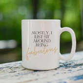 Tasse 2 Couleurs Je suis Fabulous Funny Modern Font Gold Script