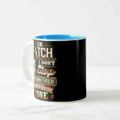 Tasse 2 Couleurs Je suis Hatch. Je ne m'arrête pas quand je suis fa (Devant gauche)