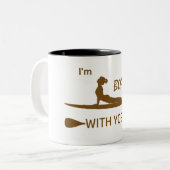 Tasse 2 Couleurs Je suis le conseil d'administration avec le yoga (Devant gauche)