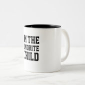 Tasse 2 Couleurs Je suis l'enfant préféré (Devant droit)