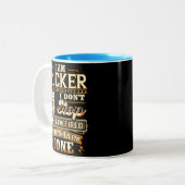 Tasse 2 Couleurs Je suis Rucker. Je ne m'arrête pas quand je suis f (Devant gauche)