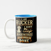 Tasse 2 Couleurs Je suis Rucker. Je ne m'arrête pas quand je suis f (Gauche)