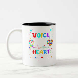 Tasse 2 Couleurs je suis sa voix c'est ma Sensibilisation sur l'aut