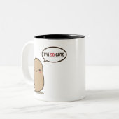 Tasse 2 Couleurs Je suis si mignonne patate (Devant gauche)